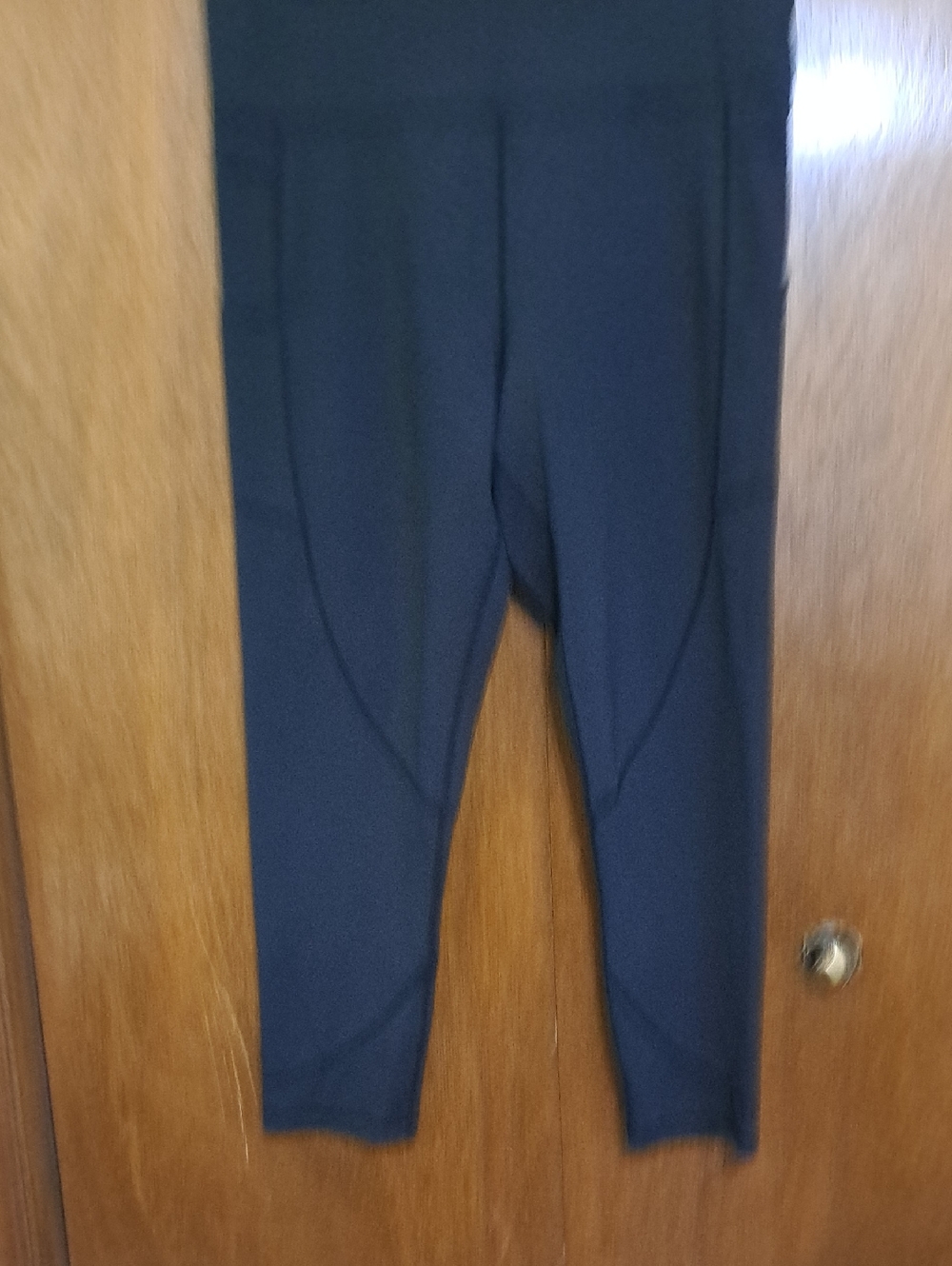 ZYIA Black Leggings with Panel Seams